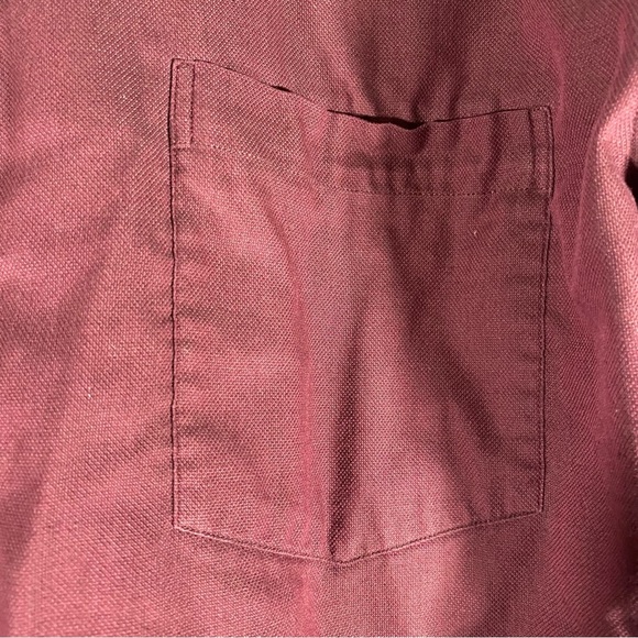 Vintage London Fog Travelwear Button Down Shirt Men’s Sz L Purple Lightweight - Picture 6 of 9